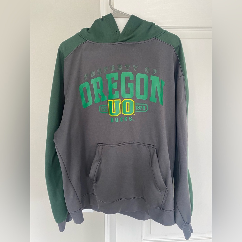Oregon Ducks Gray & Green Hooded Sweatshirt